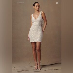 Meshki Louanne Daisy Beaded Mini Dress